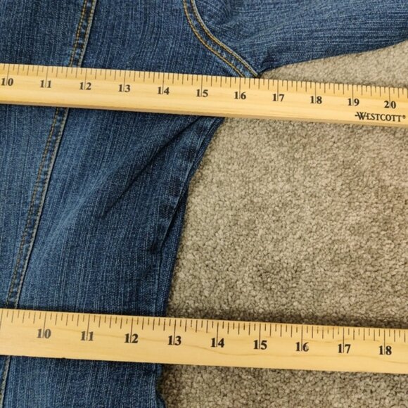 Fairweather Blue Denim Knee-Length Buttoned Dress Cotton Bodycon Y2K - Picture 7 of 9